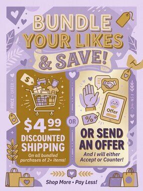 Two Ways To Score A Deal - Bundle Your Likes Or Send Me an Offer!